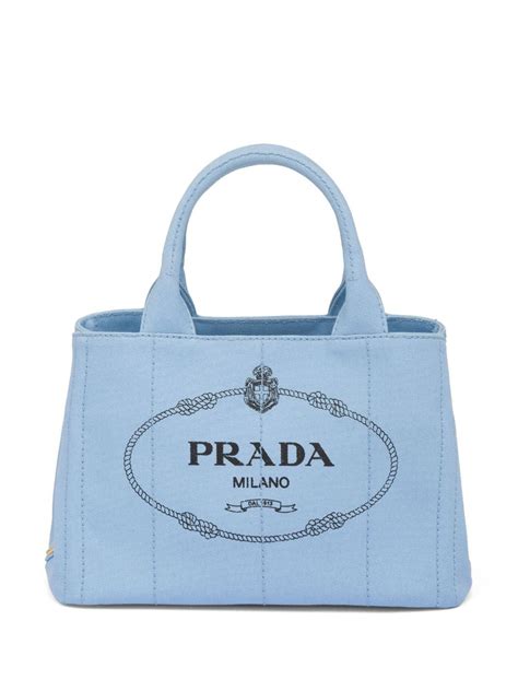 prada logo print canvas tote bag|prada denim tote bag.